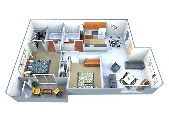 Floor plan Two Bedroom Phase II