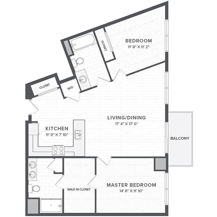 Floor plan 2B2BA-2E