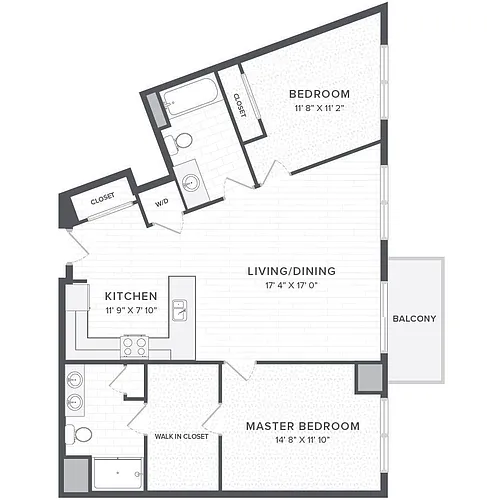 Floor plan 2B2BA-2E