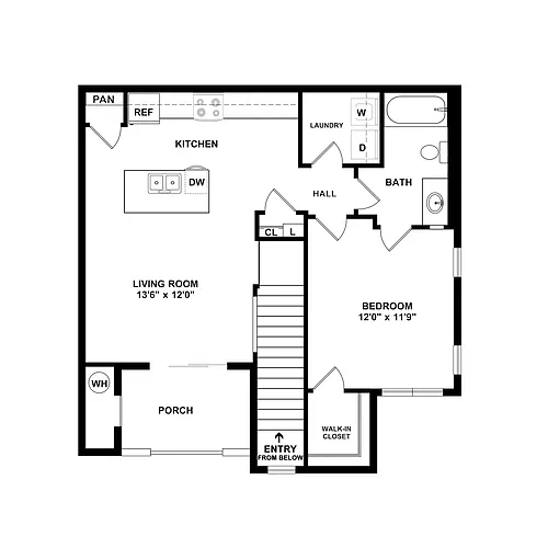 Floor plan 1X1 A