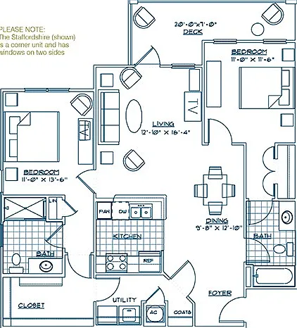 The Staffordshire | 2 Bed / 2 Bath The Staffordshire | 2 Bed / 2 Bath