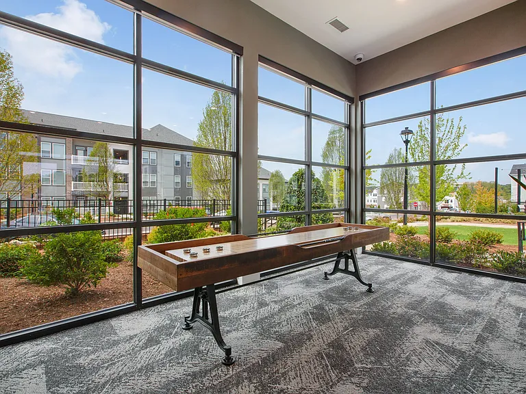 Shuffleboard Table in Community Game Room