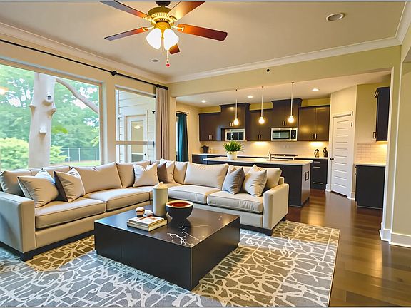 virtually staged living area