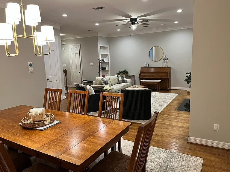 Dining room and living room