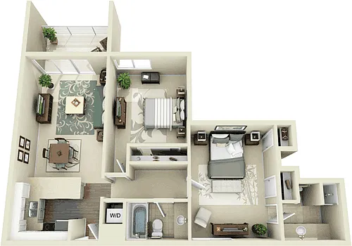 Floor plan 2 Bedroom A