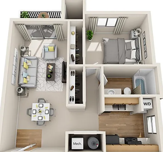 1x1 Floorplan