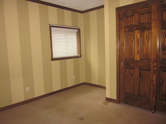 Master Bedroom with custom elegant stripes and full closet