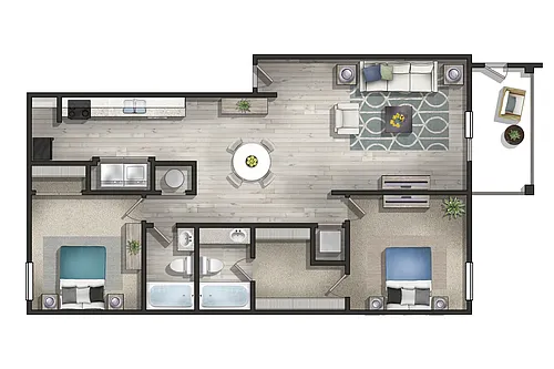Floor plan The Buckhead Upgraded