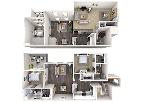 Floor plan Loft 1x1 1533 SF