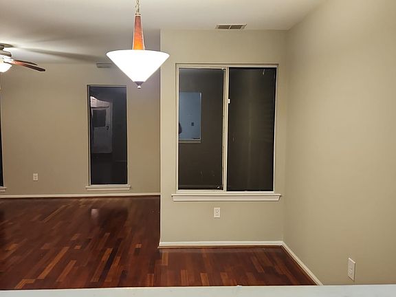 Living room and dining room area