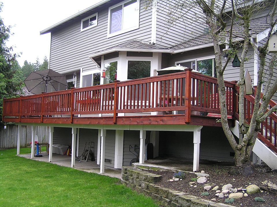 Back yard and Deck