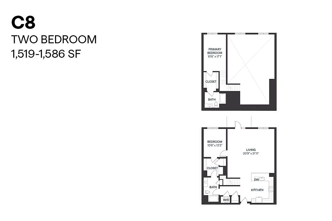 Floor plan Two Bedroom C8