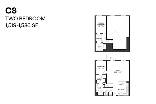 Floor plan Two Bedroom C8