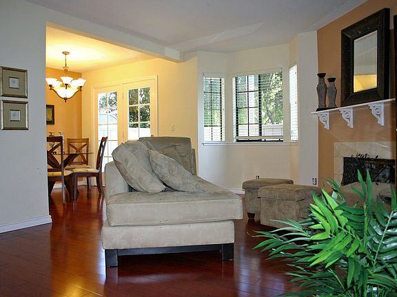 Living room with fireplace