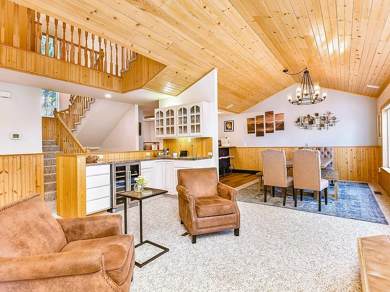 Living room with wet bar