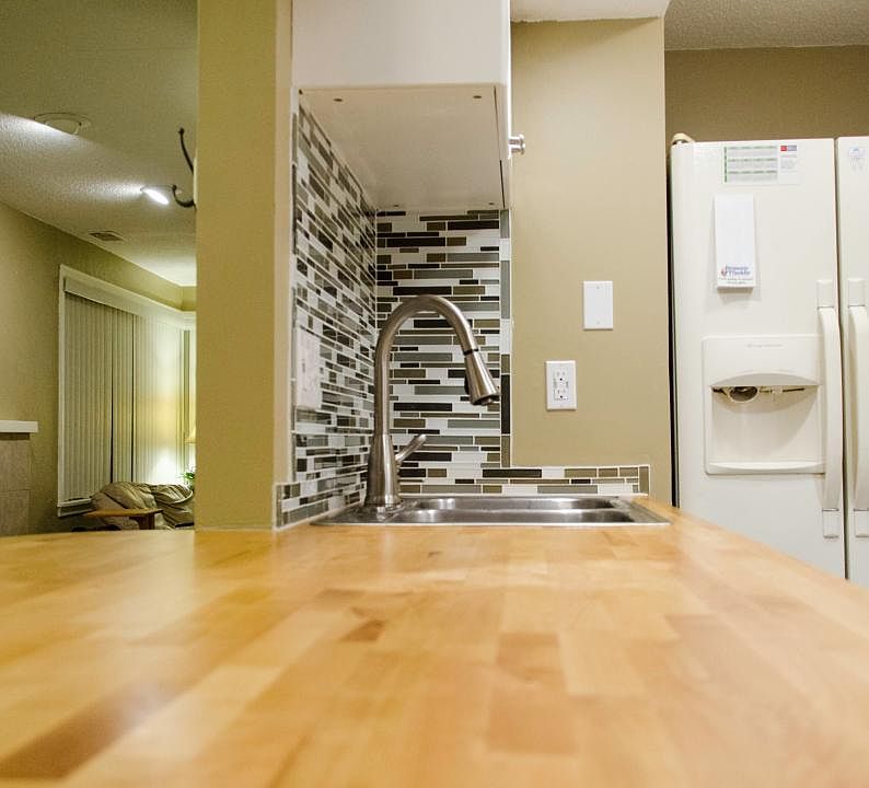 Brand New Kitchen. Butcher block counter tops!