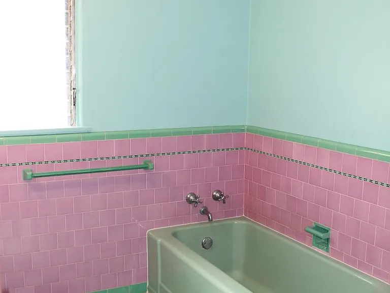 Upstairs bath with tub and shower