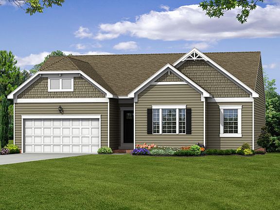 Elevation E Opt Carolina Inspired Siding Front Garage Door