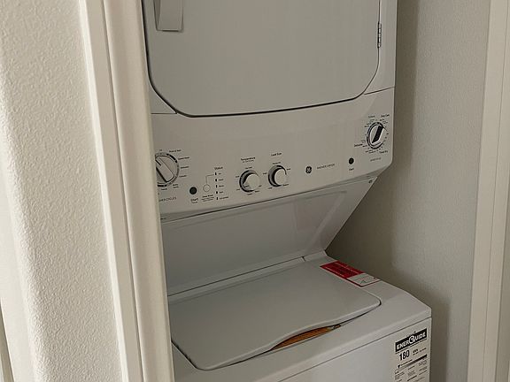 Washer and dryer inside unit