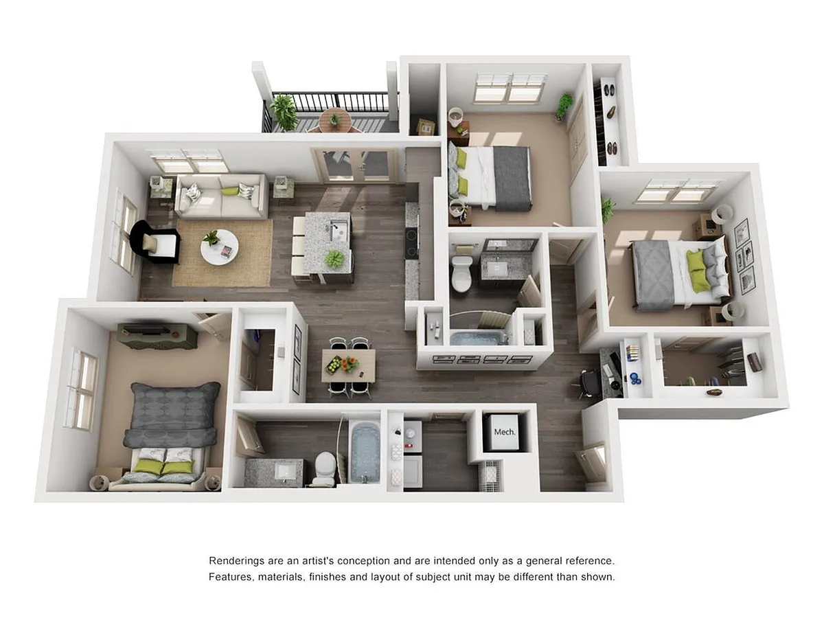 Floor plan C1 - Okeechobee