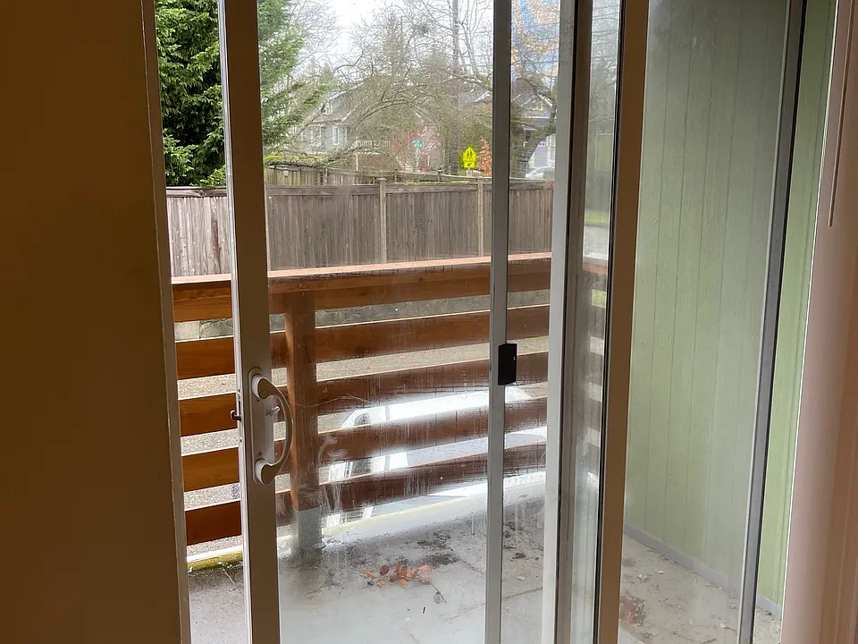 Sliding doors to private balcony