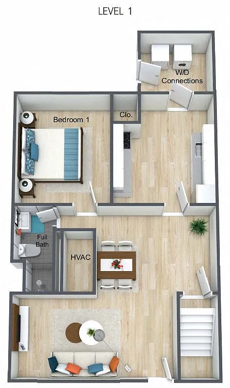 Floor plan 4 BR / 2 BA