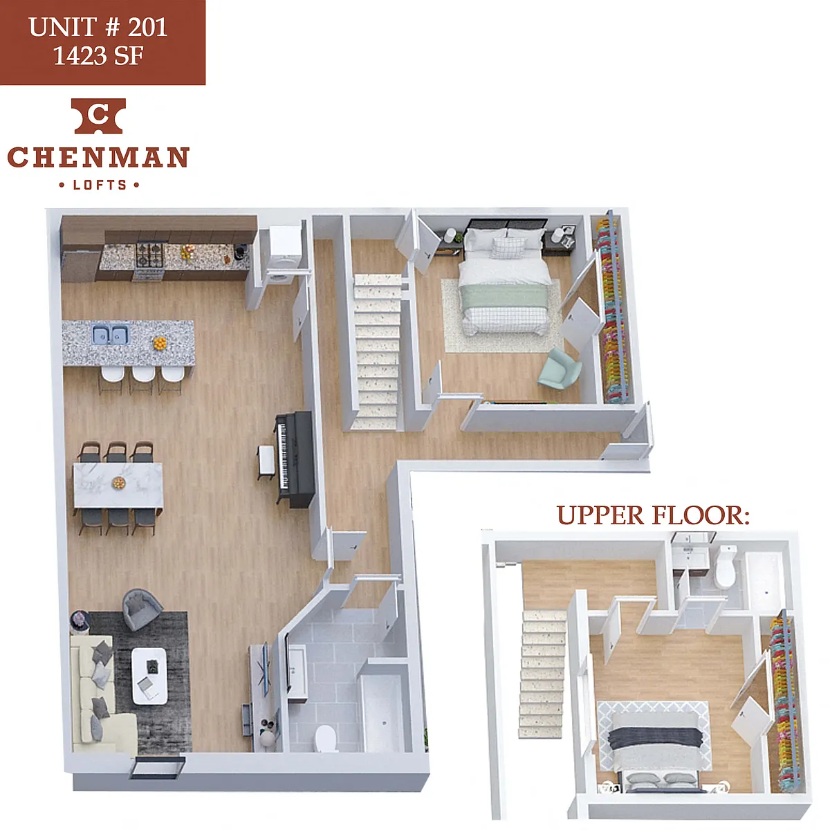 Floor plan Chenman Lofts 201