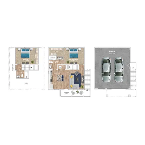 Floor plan Simons w/Garage