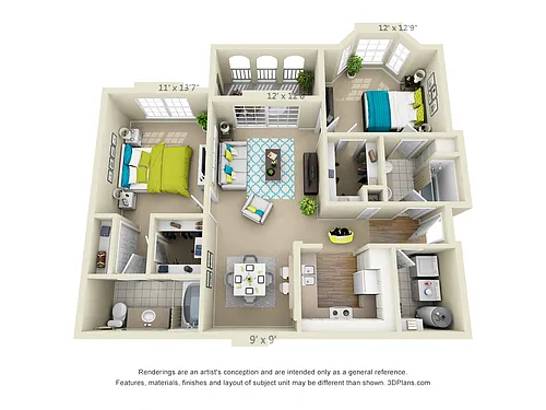 Floor plan Fall's Park
