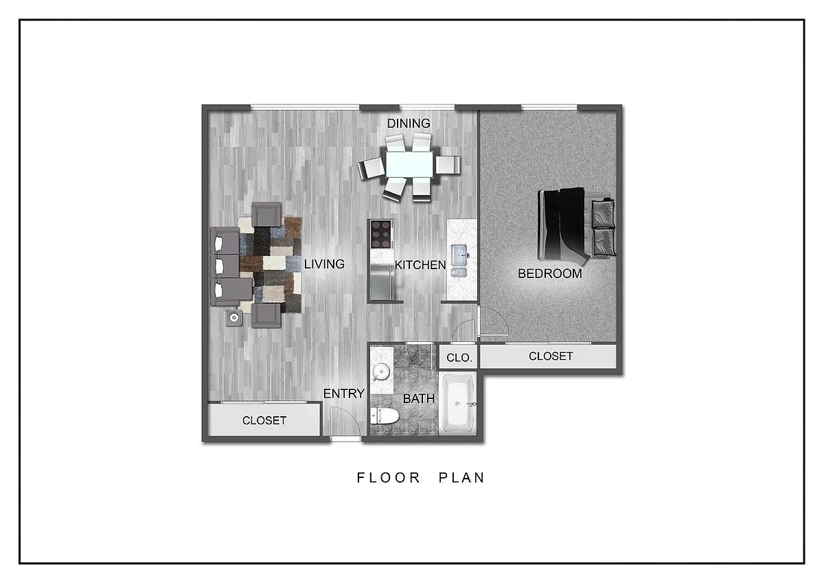 Floor plan 1 Bedroom
