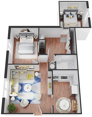 Floor plan 2 Bedroom Deluxe