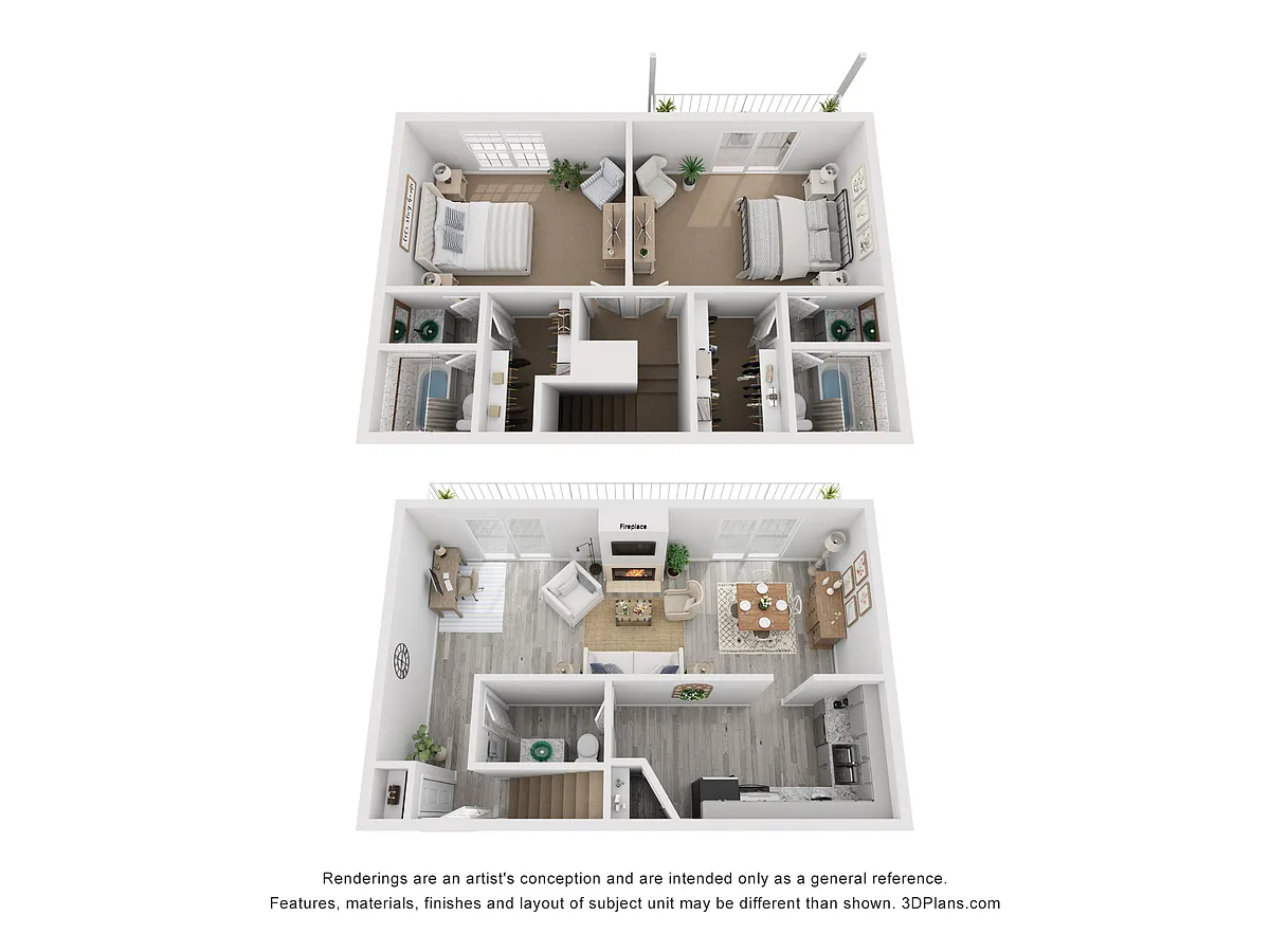 Floor plan 2x2F Townhome Luxury Rehab 1525 sq ft