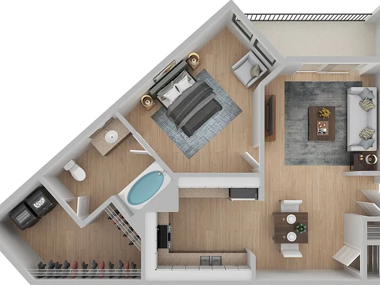 1 Bedroom | 1 Bath | 745 SF | Renovated 1 Bedroom | 1 Bath | 745 SF | Renovated