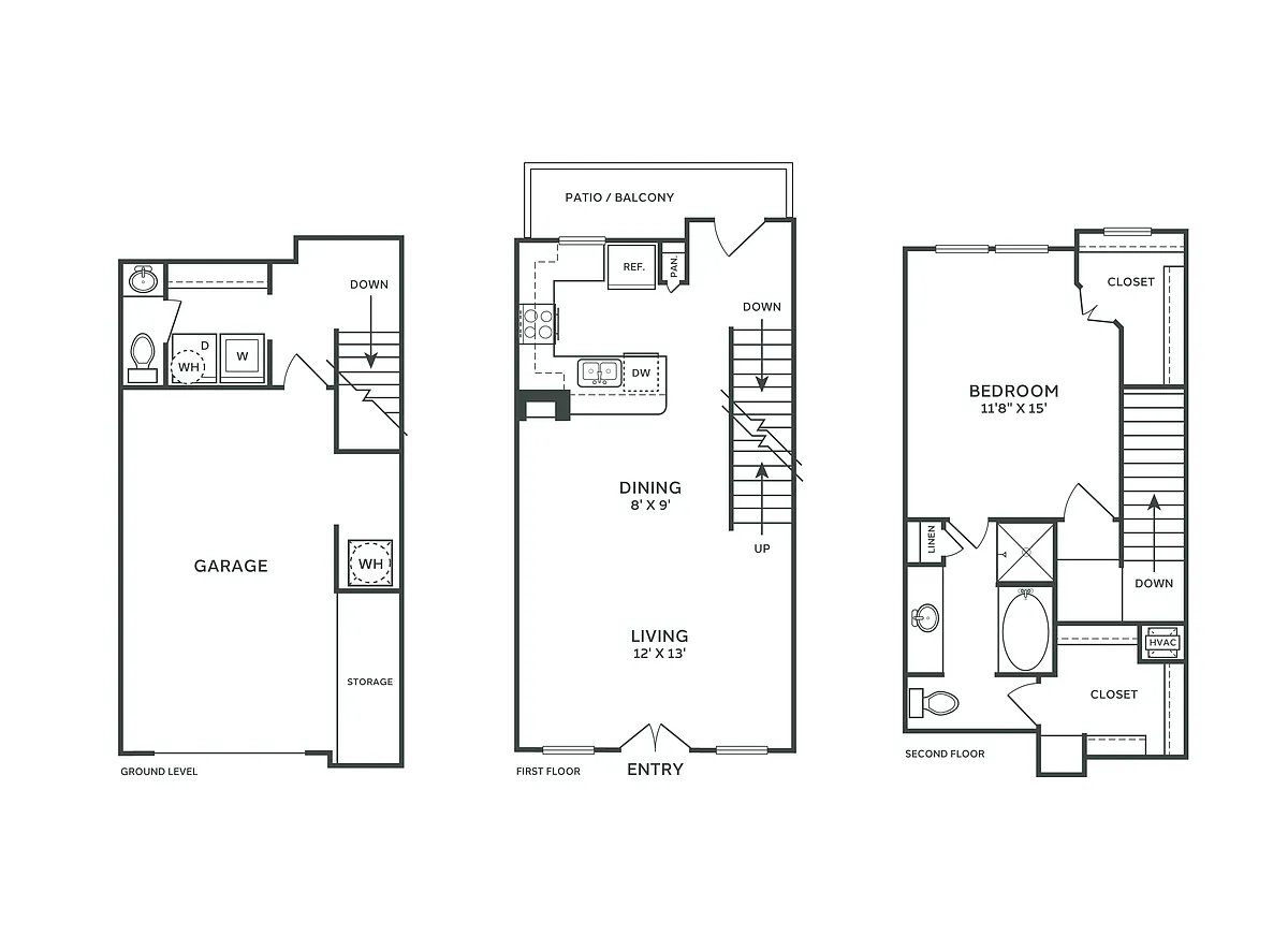 Floor plan A3 Townhome Renovated