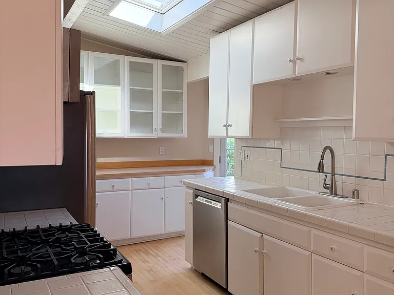 Kitchen with skylight