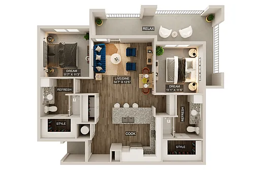 Floor plan B2