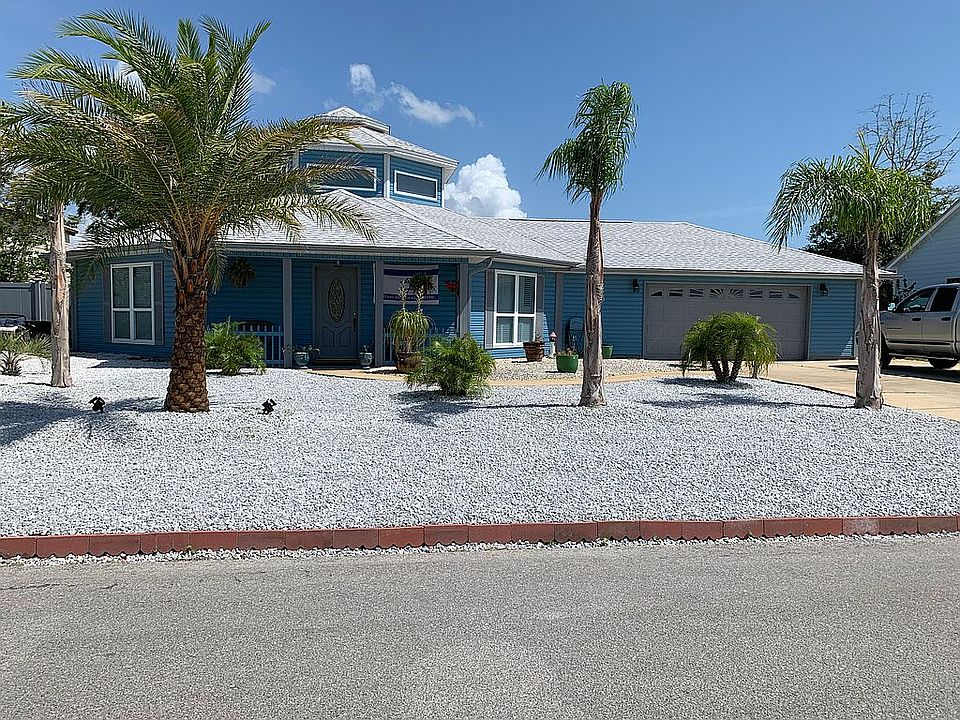 New landscaping with rock