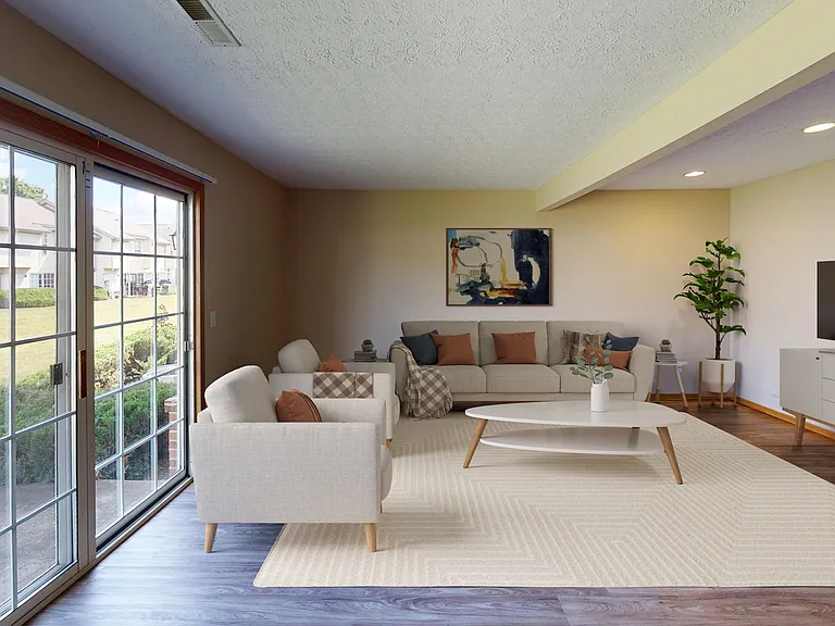 Spacious Living Room with Patio