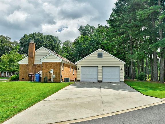 Exterior Back with 2 car Garage