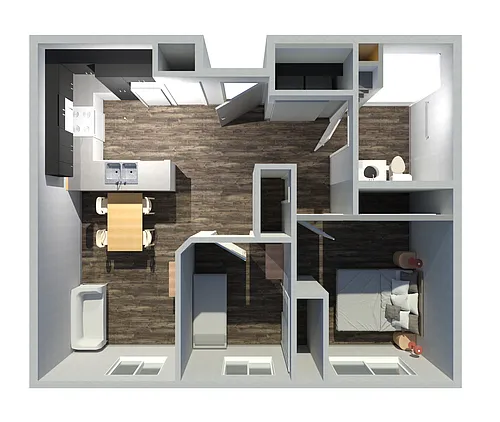 Floor plan 2 Bed