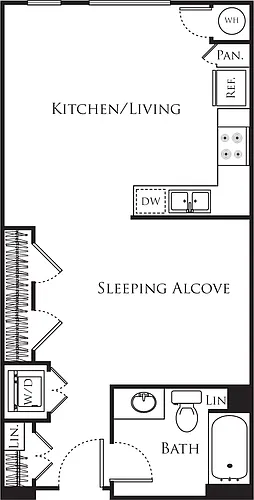 Floor plan Studio D