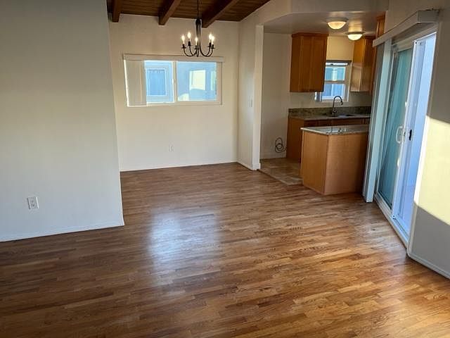Dining room and partial view of kitchen