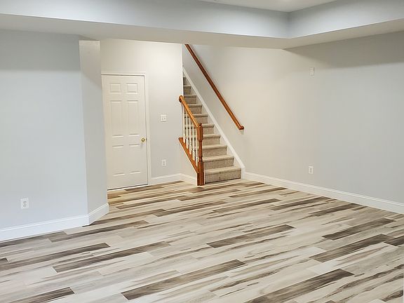 Basement with LVP Flooring