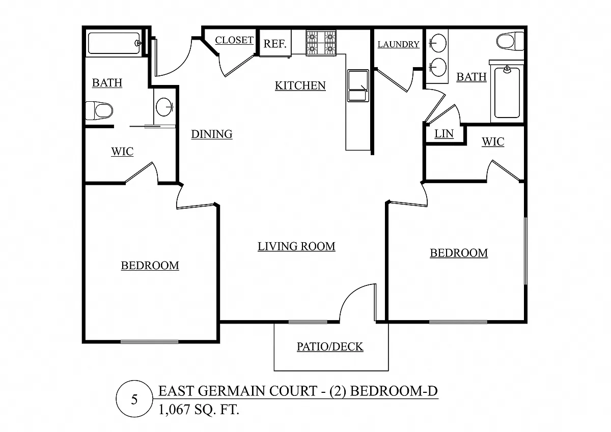 Floor plan Two Bedroom D