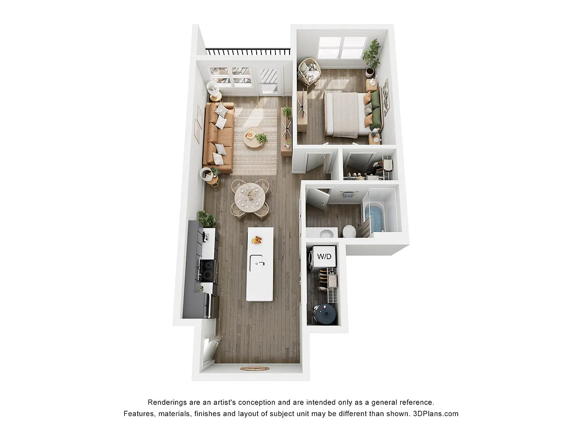 Floor plan 1 BR C
