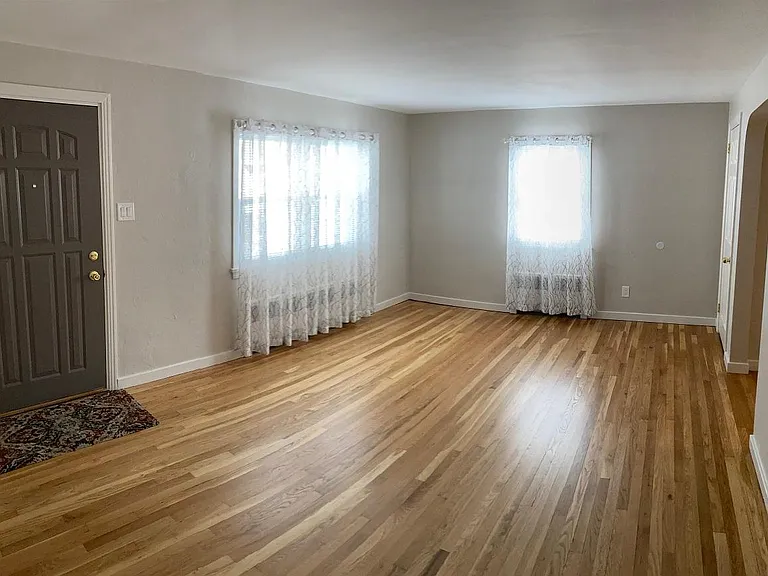 living room and front door