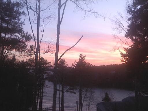 sunset on cove