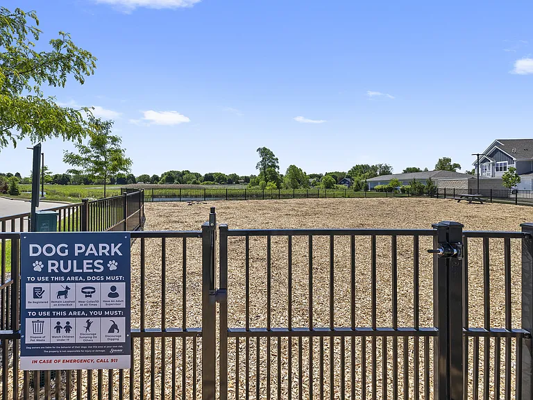 Seasons at River View Dog Park Entrance