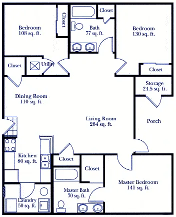 Floor plan 3 bedroom