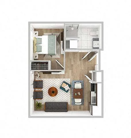Floor plan One Bedroom E
